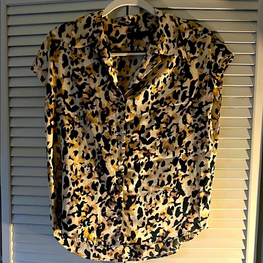 Banana Republic Animal Print Button-Down Shirt